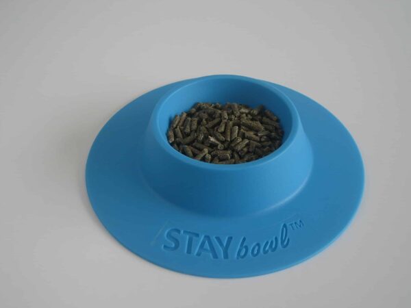STAYbowl Tip-Proof Ergonomic Pet Bowl for Guinea Pig and Other Small Pets; 1/4-Cup Size; Sky Blue - Image 5