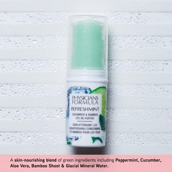 Physicians Formula RefreshMint Cucumber & Bamboo Eye De-Puffer Stick | Under Eye Cream for Dark Circles and Puffiness | Dermatologist Tested - Image 4