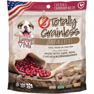 Loving Pets Totally Grainless - Chicken & Cranberry Recipe Sausage Bites For Dogs, 6oz - Image 1