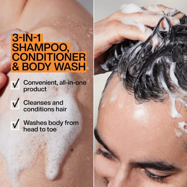 Redken Brews 3-IN-1 Shampoo For Men, Shampoo, Conditioner And Body Wash, Mens Shampoo 10.1 fl. oz - Image 2