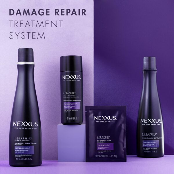 Nexxus Keraphix Conditioner Keraphix with ProteinFusion for Damaged Hair With Keratin Protein and Black Rice 13.5 oz - Image 3