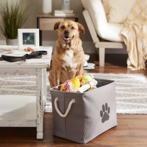 Bone Dry Pet Storage Collection Collapsible Bin, Medium Rectangle, Gray - Image 5