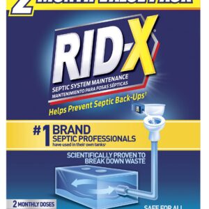 Rid-X Septic Tank System Treatment Powder, Septic Tank Treatment, 19.6 Ounce - Image 1