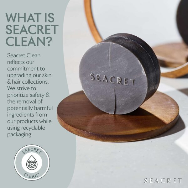 SEACRET MUD SOAP BAR: All-Natural Black Mud Bar Soap, Enriched with Guinness Kernel Oil, Witch Hazel & Sea Salt for Cleaning, Exfoliating, Detoxifying - Image 3