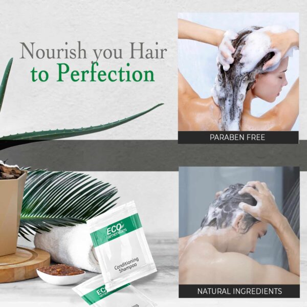 ECO Sachet Individually Wrapped Toiletries, Travel Size Bulk Shampoo and Conditioner 2in1 10ml (100 pk) Mini Hotel Toiletries Conditioning Shampoo 2in - Image 4