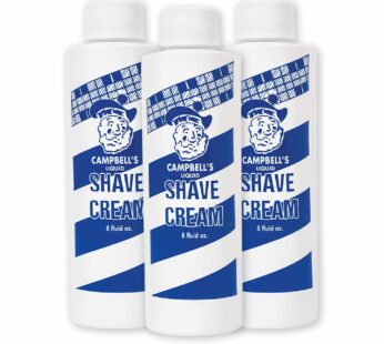 Campbell?s Liquid Shave Cream, Barber Shaving Cream, Professional Shaving Supplies and Products, 8 Ounces, (Pack of 3)