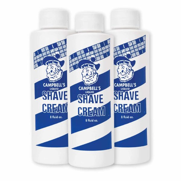 Campbell?s Liquid Shave Cream, Barber Shaving Cream, Professional Shaving Supplies and Products, 8 Ounces, (Pack of 3)