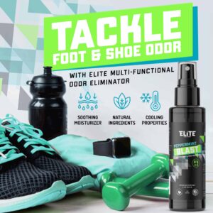 Elite Sportz Shoe Deodorizer - 4 oz Foot Spray and Shoe Odor Eliminator - No More Smelly Shoes or Stinky Feet with our Peppermint Shoe Freshener - Image 2