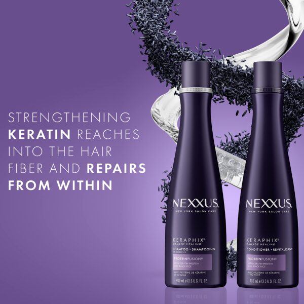 Nexxus Keraphix Conditioner Keraphix with ProteinFusion for Damaged Hair With Keratin Protein and Black Rice 13.5 oz - Image 4
