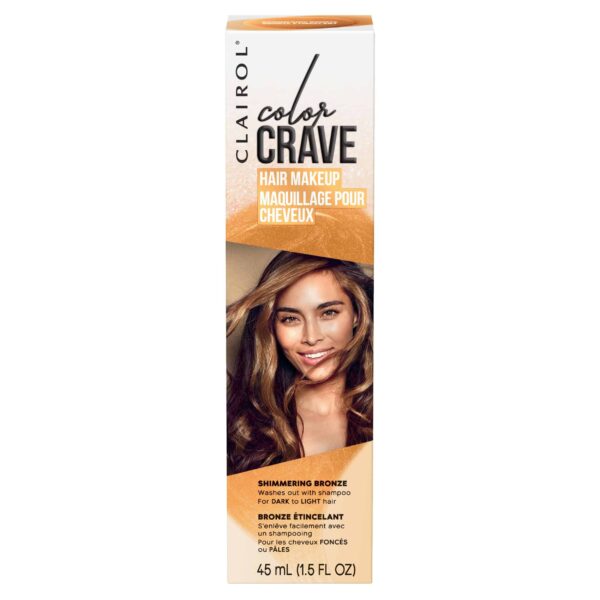 Clairol Color Crave Temporary Hair Color Makeup, Shimmering Bronze Hair Color, 1 Count