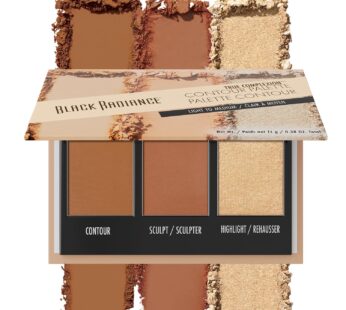 Black Radiance True Complexion Contour Palette, Light to Medium, 0.38 Ounce
