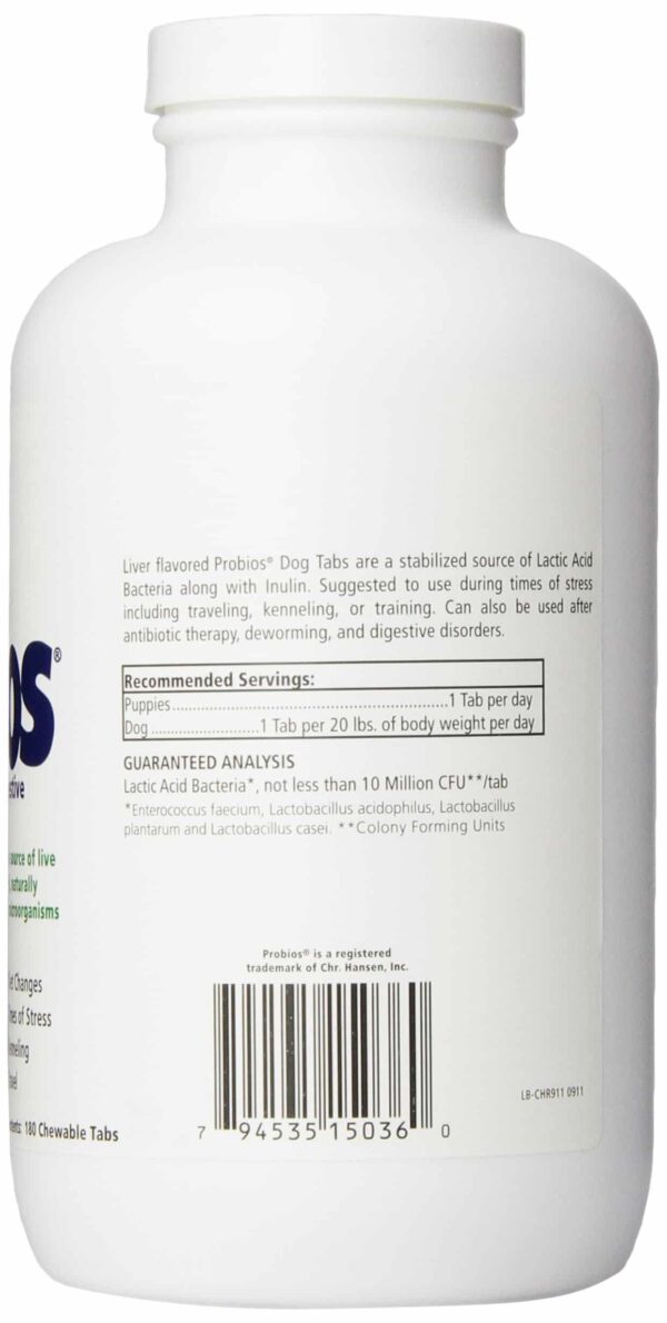 Probios Dog Digestive Support - Digestive Tabs with Probiotics for Dogs, Daily Pet Probiotics for Dogs, Liver Flavored, 180 Count, by Vets Plus - Image 3
