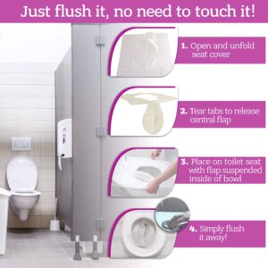 GoHygiene - Disposable Paper Toilet Seat Covers 8 PACKS (80-Count) + 2 FREE PACKS (20-Count)! - Image 2