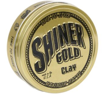 Shiner Gold Clay Pomade | Strong Hold | Matte Finish | Water-based | Coconut Scent, 3.5oz