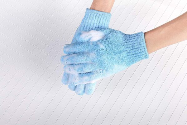 8 Pairs Double Sided Exfoliating Gloves Body Scrubber Scrubbing Glove Bath Mitts Scrubs for Shower, Body Spa Massage Dead Skin Cell Remover Mooerca - Image 7