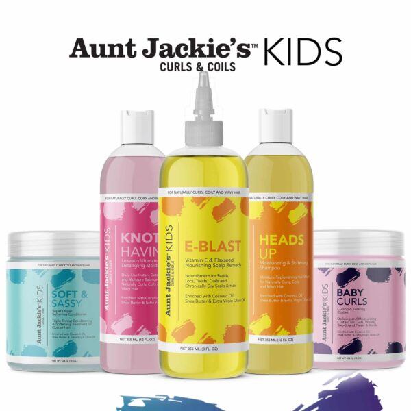 Aunt Jackie's Kids E-Blast Daily Oil for Dry Scalp, Vitamin E and Flaxseed Nourishing Scalp Remedy for Naturally Curly, Coily and Wavy Hair, 8 oz - Image 5