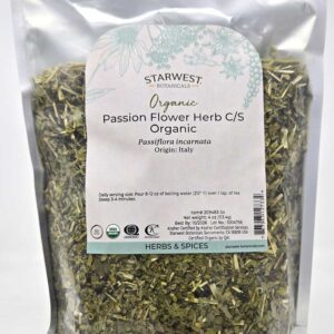 Starwest Botanicals Organic Passion Flower Herb Cut and Sifted Loose Leaf Tea - 4 Ounce Bag - Image 1