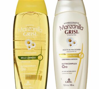 Manzanilla (Chamomille) Shine & Repair Shampoo & Silky & Shine Conditioner Set 400ml by Grisi