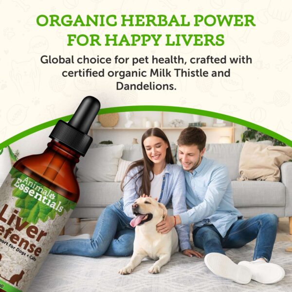 Animal Essentials Liver Defense Liver Support for Dogs & Cats, 2 fl oz - Made in USA, Dandelion & Milk Thistle - Image 4