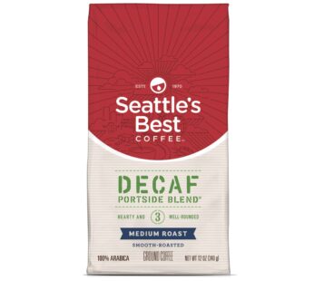 Seattle’s Best Coffee Decaf Portside Blend (Previously Signature Blend No. 3) Medium Roast Ground Coffee, 12-Ounce Bag