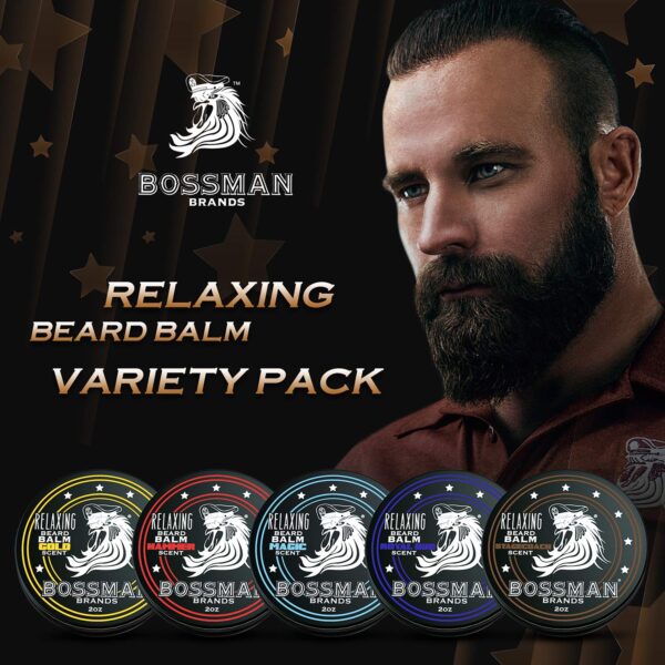 Bossman Beard Balm Variety Pack - Beard Grooming, Growth and Care Kit - Softener and Moisturizer - All 6 Scents - Image 3