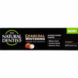 The Natural Dentist Charcoal Whitening SLS-Free Toothpaste, Cocomint, 5 Ounce Tube - Image 4