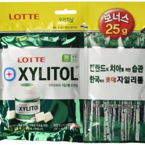 Lotte Xylitol Applemint Chewing Gum 4.4oz 115g (87g plus bonus 25g) - Image 1