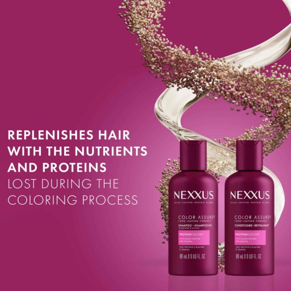 Nexxus Hair Color Assure Sulfate Free Shampoo with ProteinFusion, For Colored Treated Hair Color Shampoo 3 oz - Image 3