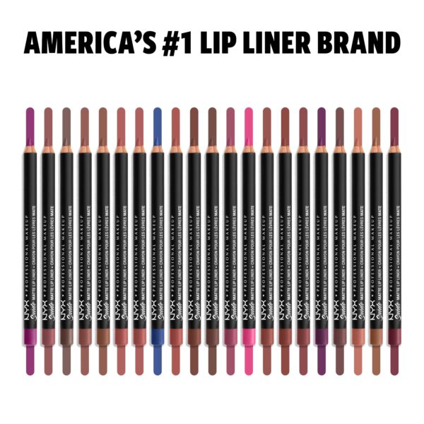 NYX PROFESSIONAL MAKEUP Suede Matte Lip Liner, Vegan Formula - Copenhagen (Matte Rich Plum) - Image 2