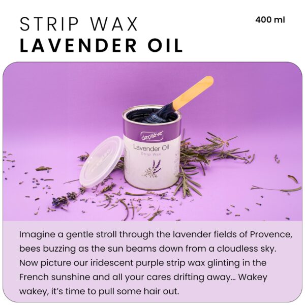 Depileve Strip Wax for Hair Removal - Lavender Rosin Wax - Easy to Spread Full-Body Wax - Ideal for Delicate and Sensitive Skin - Soft and Gentle - Mo - Image 2