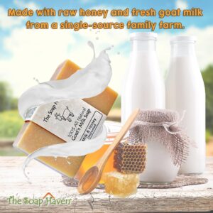 4 Goat Milk Soap Bars with Honey - Handmade in USA. All Natural Soap - Unscented, Fragrance Free, Fresh Goats Milk. Wonderful for Sensitive Skin and B - Image 3