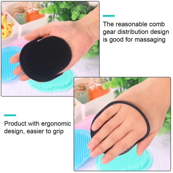 BBTO 12 Pieces Pocket Palm Combs, Soft Portable Pocket Brush, Shampoo Comb, Massager Hair Brush Comb for Home, Office, Travel and Pets (black) - Image 6