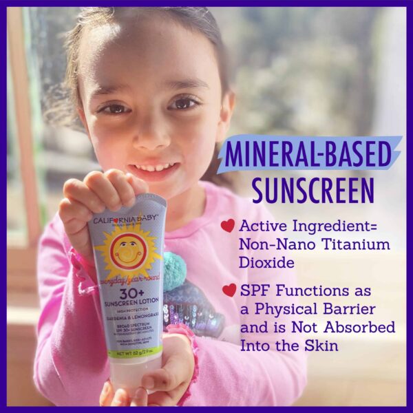 California Baby Everyday SPF 30+ Sunscreen | Broad Spectrum | Titanium Dioxide | Scented Mineral Sunscreen | Reef Safe Sunscreen | Hypoallergenic Phys - Image 5
