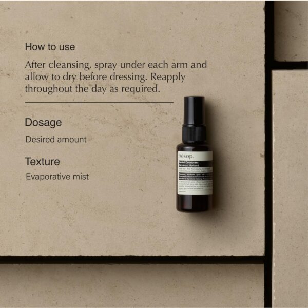 Aesop Herbal Deodorant Spray - Zinc Ricinoleate and a Blend of Essential Oils - Without Aluminium Salts - 1.7 oz - Image 2