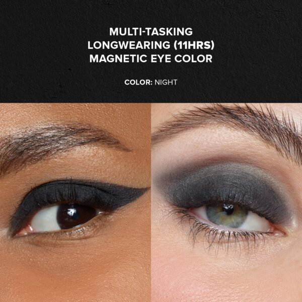 Nudestix Magnetic Matte Eye Color Pencil, Eyeshadow + Eyeliner + Eyelid Primer, Cream Makeup Stick, Long Lasting, Waterproof, Shade: Night - Image 2