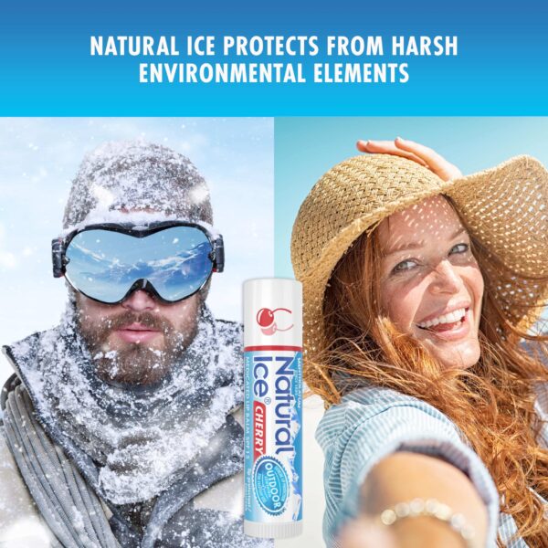 Mentholatum Natural Ice Cherry Flavor Medicated Lip Balm, Hydrating Lip Care for Dry, Chapped Lips, Moisturizing Formula with SPF 15 Helps Prevent Sun - Image 4