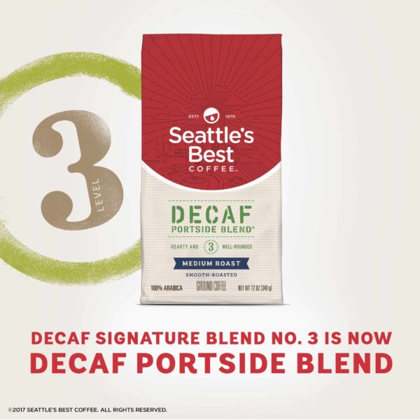 Seattle's Best Coffee Decaf Portside Blend (Previously Signature Blend No. 3) Medium Roast Ground Coffee, 12-Ounce Bag - Image 3