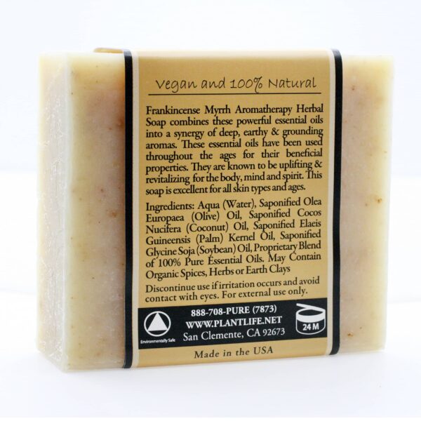 Plantlife Frankincense Myrrh Bar Soap - Moisturizing and Soothing Soap for Your Skin - Hand Crafted Using Plant-Based Ingredients - Made in California - Image 7