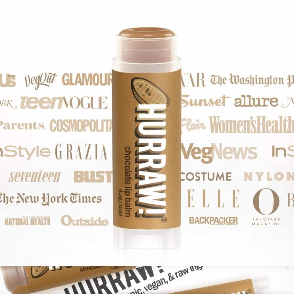 Hurraw! Chocolate Lip Balm: Organic, Certified Vegan, Cruelty and Gluten Free. Non-GMO, 100% Natural Ingredients. Bee, Shea, Soy and Palm Free. Made in USA - Image 5
