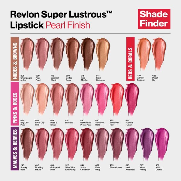 Revlon Lipstick, Super Lustrous Lipstick, Creamy Formula For Soft, Fuller-Looking Lips, Moisturized Feel in Mauves & Trends, Blushing Mauve (460), 0.1 - Image 5