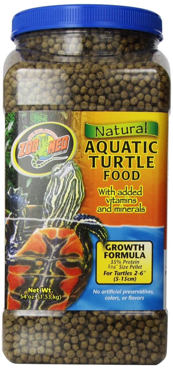 Croci Zoo Med Natural Aquatic Turtle Food, Growth Formula, 54-Ounce, 3.4 Pound, Black(Pack of 1)
