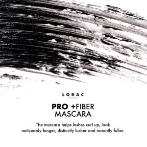 LORAC PRO Plus Fiber Mascara Black, Curling, Volumizing, Lifting, Lengthing, Buildable - Image 3