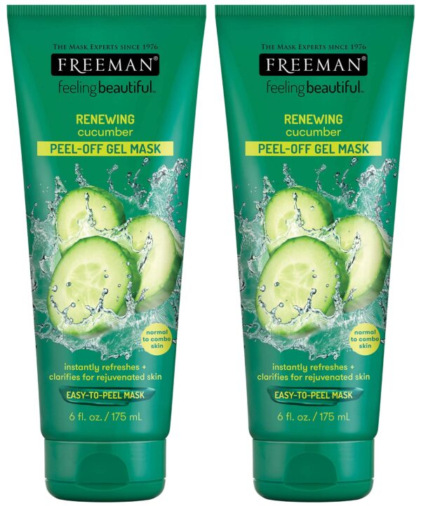 Feeling Beautiful Freeman Cucumber Peel-Off Gel Mask,6 Fl Oz (Pack of 2)