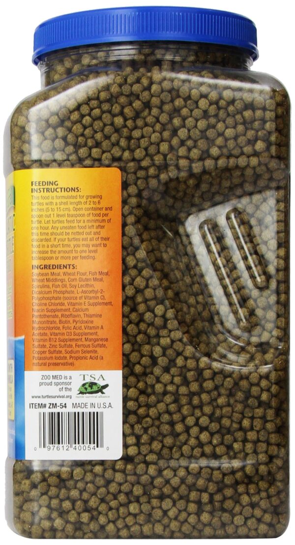 Croci Zoo Med Natural Aquatic Turtle Food, Growth Formula, 54-Ounce, 3.4 Pound, Black(Pack of 1) - Image 2