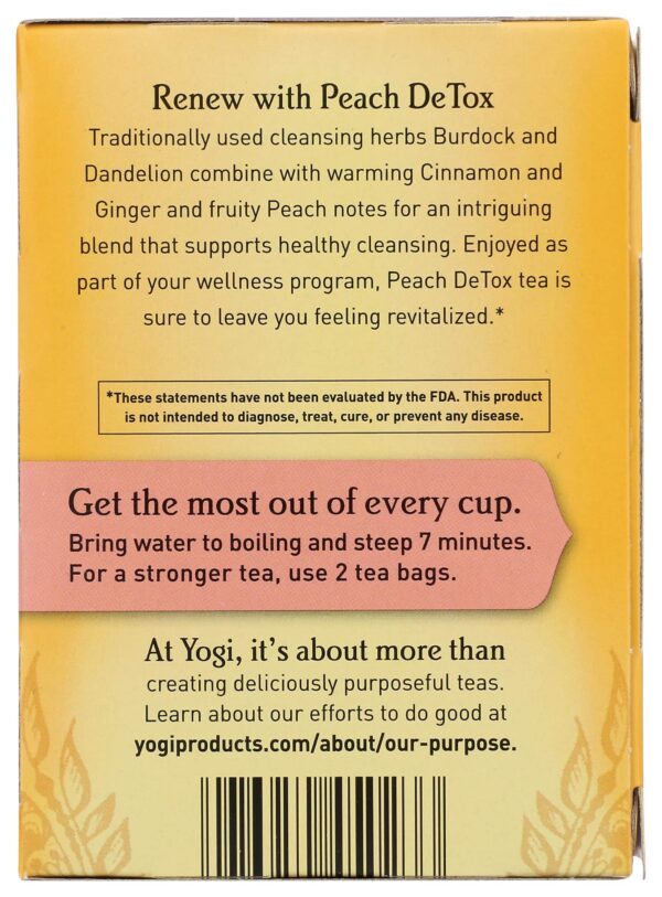 Yogi Tea, Peach DeTox, 16 Count - Image 2