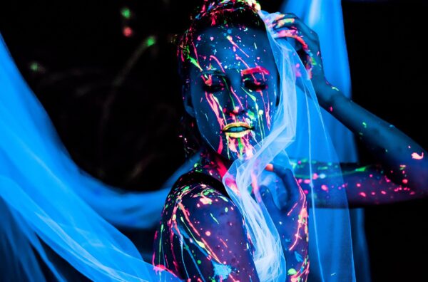 Midnight Glo UV Face & Body Paint Set - Fluorescent Face Paints - Blacklight Reactive - Safe, Washable, Non-Toxic (6 Bottles 0.75 oz. Each) - Image 3