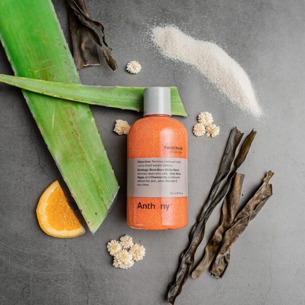 Anthony Facial Scrub ? Men?s Exfoliating Face Wash with Vitamin C, Aloe, Chamomile and Algae for Deep Cleansing and Detoxifying 8 Fl Oz - Image 4