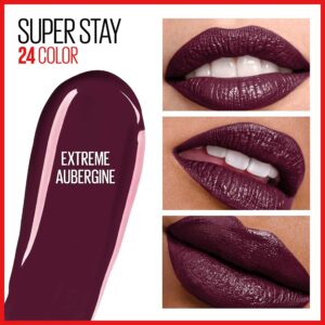 Maybelline SuperStay 24, 2-Step Liquid Lipstick, Extreme Aubergine - Image 3