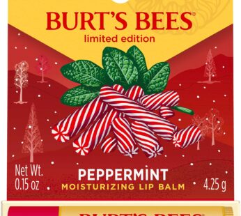 Burt’s Bees Peppermint Lip Balm Blister for Unisex, 0.15 Ounce