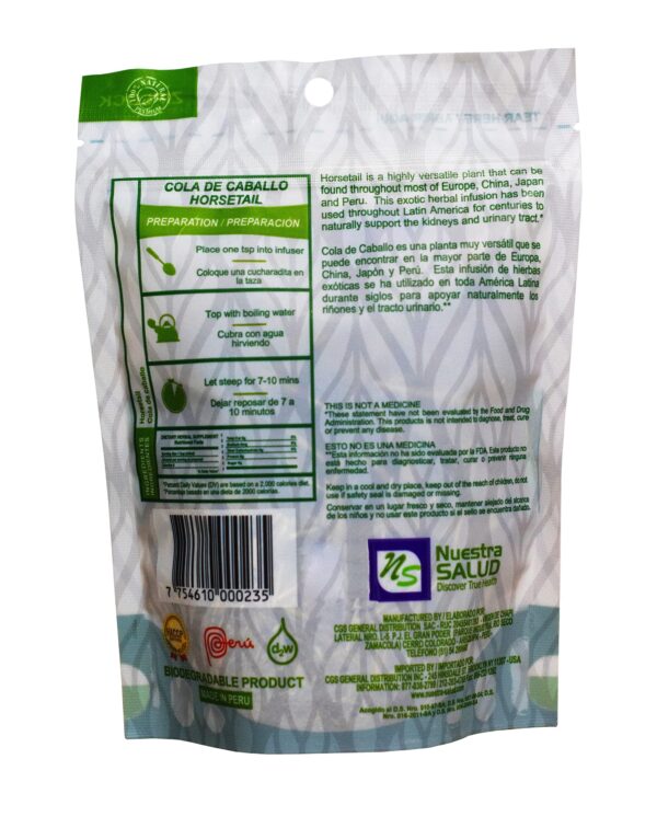 Horsetail Tea Cola de Caballo Hierba Herbal Tea - Zip-Lock Bag (30g) 1.06oz- 100% Natural and Caffeine Free Detox - Image 3